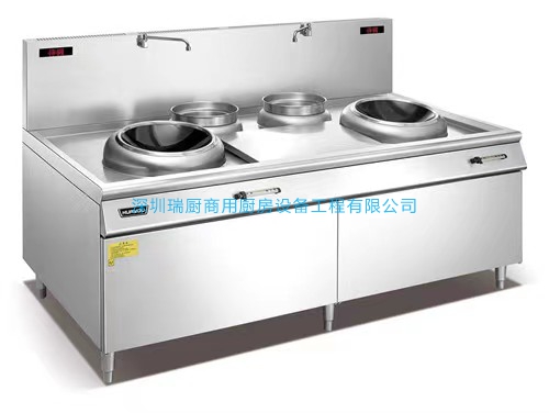 雙頭單尾電磁小炒爐